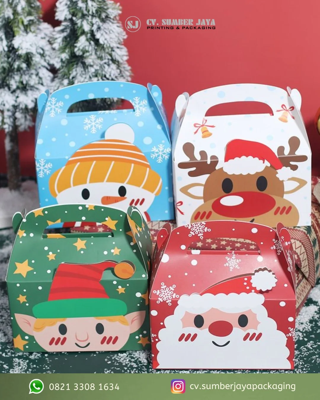 Season of giving is here 🎄✨Percantik hampers bisnismu dengan packaging tema Natal dari CV Sumb